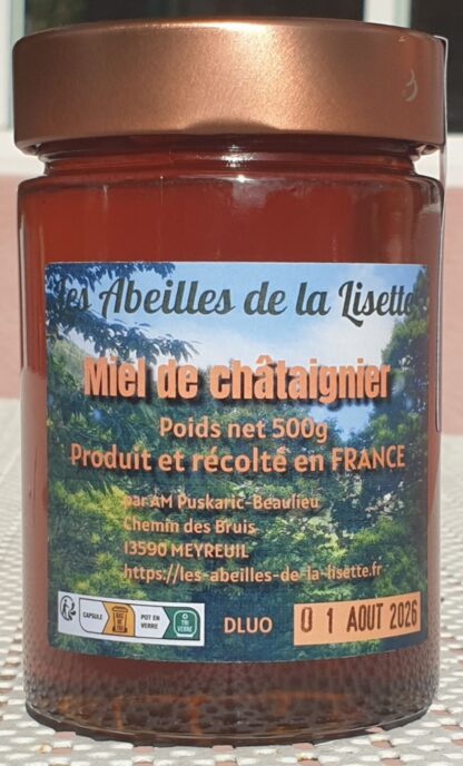 Miel de Châtaignier 2024 en 500g IGP Miel de Cévennes